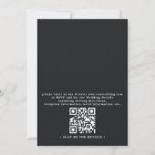Invitation Mariage Code QR Élégant Rustique Floral Hydrangea (Dos)