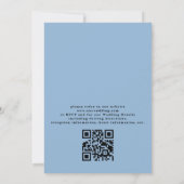 Invitation Mariage Code QR Élégant Rustique Floral Hydrangea (Dos)