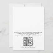 Invitation Mariage Code QR Élégant Vintage Embossé Baroque (Dos)
