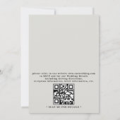 Invitation Mariage Code QR Élégant Vintage Embossé Baroque (Dos)
