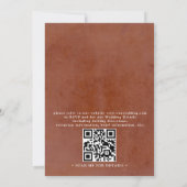 Invitation Mariage Code QR en Terracotta Fleur de Herbe des P (Dos)