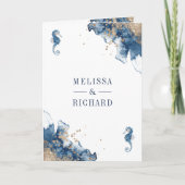 Invitation Mariage Code QR Esperluette Monogramme de la Marin (Devant)