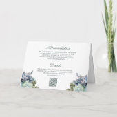 Invitation Mariage Code QR Esperluette Succulente Pastel (Dos)
