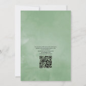 Invitation Mariage Code QR Eucalyptus Campagnard de Grange Ru (Dos)