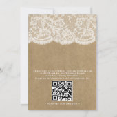 Invitation Mariage Code QR Fer à Cheval Rustique sur Kraft et (Dos)