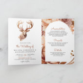 Invitation Mariage Code QR Fleur de Terracotta Bohème (Intérieur)