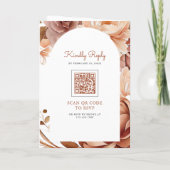 Invitation Mariage Code QR Fleur de Terracotta Bohème (Dos)
