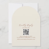 Invitation Mariage Code QR Fleur Sauvage Neutre (Dos)