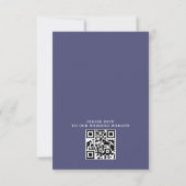 Invitation Mariage Code QR Fleurs Sauvages Élégant Moderne Bu (Dos)
