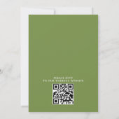 Invitation Mariage Code QR Fleurs Sauvages Élégant Moderne Bu (Dos)