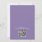 Invitation Mariage Code QR Fleurs Sauvages Élégant Moderne Bu (Dos)