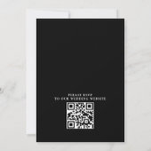 Invitation Mariage Code QR Fleurs Sauvages Élégant Moderne Bu (Dos)