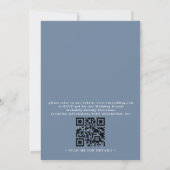 Invitation Mariage Code QR Fleurs Sauvages Pervenche Minimali (Dos)