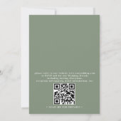 Invitation Mariage Code QR Floral Bohème Chic Roses Blanches (Dos)
