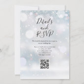 Invitation Mariage Code QR Floral de Verdure d'Hiver (Dos)