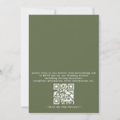 Invitation Mariage Code QR Floral Élégant Rustique Verdure (Dos)