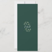 Invitation Mariage Code QR Floral Émeraude Verdure (Dos)