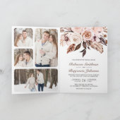 Invitation Mariage Code QR Floral Ivoire Rustique (Intérieur)