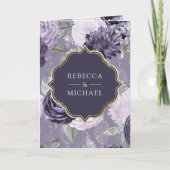 Invitation Mariage Code QR Heather Violet Floral Arch (Devant)
