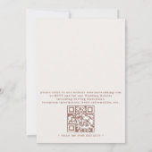 Invitation Mariage code QR jardin rustique papillon fleur sau (Dos)