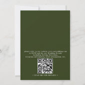 Invitation Mariage Code QR Lacs Rustiques Montagne Aquarelle (Dos)
