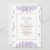Invitation Mariage Code QR Lavande Aquarelle Classique Violet (Devant)