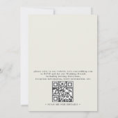 Invitation Mariage Code QR Moderne de Verdure de Forêt de Fou (Dos)
