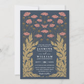 Invitation Mariage Code QR Moderne Élégant Art Vintage (Devant)