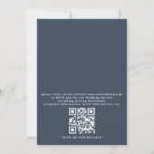 Invitation Mariage Code QR Moderne Élégant Art Vintage (Dos)
