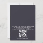 Invitation Mariage Code QR Nuit de Lune Rustique Forêt de Cri (Dos)