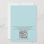 Invitation Mariage Code QR Ocean Bleu Plage Étoile de Mer et (Dos)