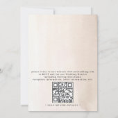 Invitation Mariage Code QR Orchidées Blanches Roses Herbe de (Dos)