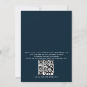 Invitation Mariage code QR palmier et herbe de plage aquarell (Dos)