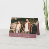 Invitation Mariage code QR photo d'arch minimal Rose poussiér (Devant)