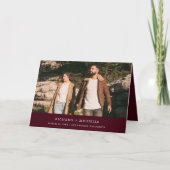 Invitation Mariage code QR photo d'archive minimale de Bourgo (Devant)