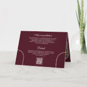 Invitation Mariage code QR photo d'archive minimale de Bourgo (Dos)
