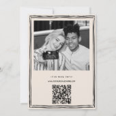 Invitation Mariage Code QR Photo Dessiné à la Main Mariage (Dos)