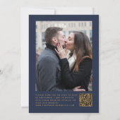 Invitation Mariage Code QR Photo Marine Agate Orange Brûlée (Dos)