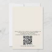 Invitation Mariage Code QR Plage Côtière Océan Aquarelle (Dos)