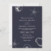 Invitation Mariage code QR plage mer au-delà du récif (Devant)