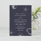 Invitation Mariage code QR plage mer au-delà du récif (Debout devant)