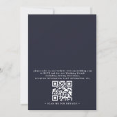 Invitation Mariage code QR plage mer au-delà du récif (Dos)