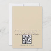 Invitation Mariage Code QR Plage Sable Mer Coquillages Élégan (Dos)