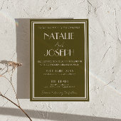Invitation Mariage Code QR Rétro Luxe Prairie Élégant