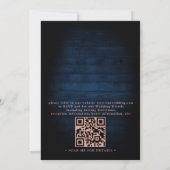 Invitation Mariage Code QR Rose Gold Burgundy Navy Blush (Dos)