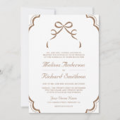 Invitation Mariage Code QR Ruban Coquette Dentelle Blanche Be (Devant)