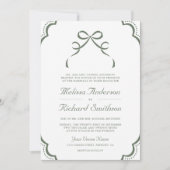 Invitation Mariage Code QR Ruban Coquette Dentelle Blanche Ve (Devant)
