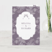 Invitation Mariage Code QR Ruban Coquette Dentelle Blanche Vi (Devant)