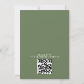 Invitation Mariage Code QR Rustique Budget Arbre de la Forêt (Dos)