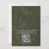 Invitation Mariage Code QR Rustique de Campagne d'Arbre de Ch (Dos)